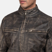 Ionic Nahkainen Biker-takki Miehille – alternate product view 5