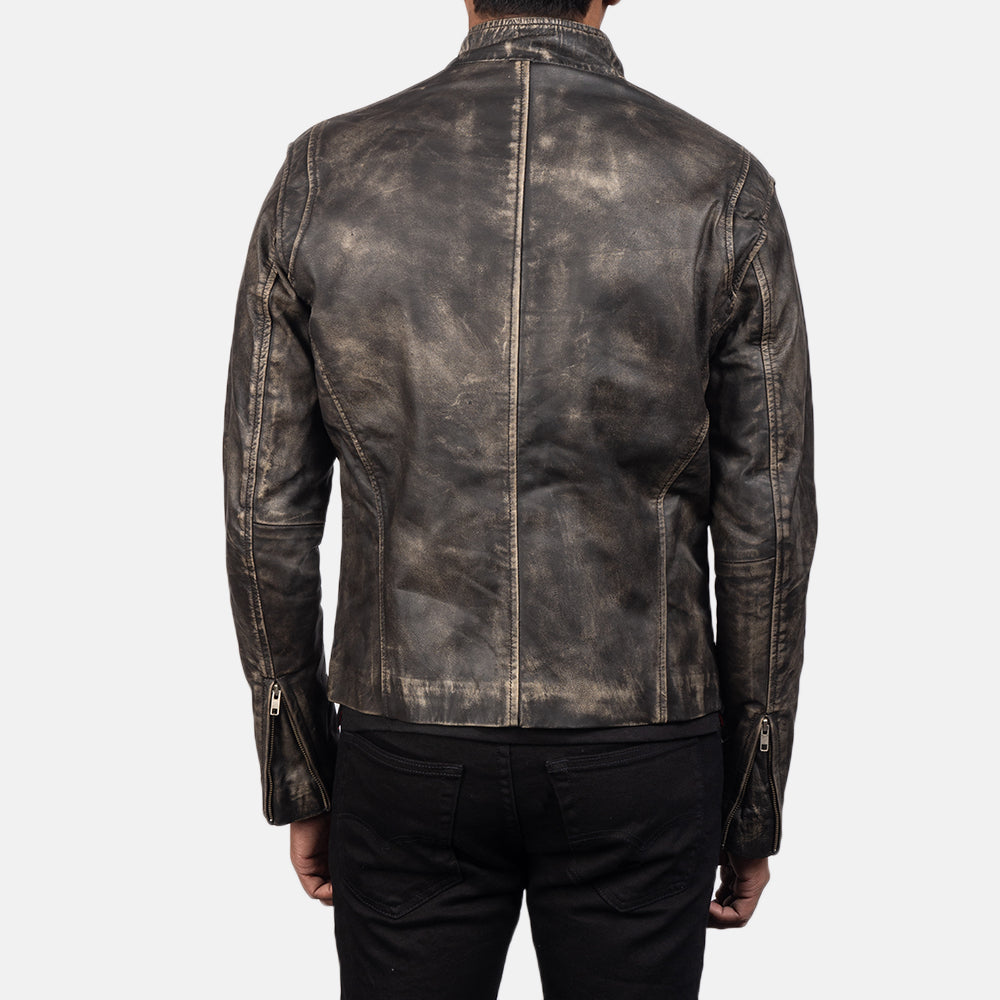 Ionic Nahkainen Biker-takki Miehille – alternate product view 6