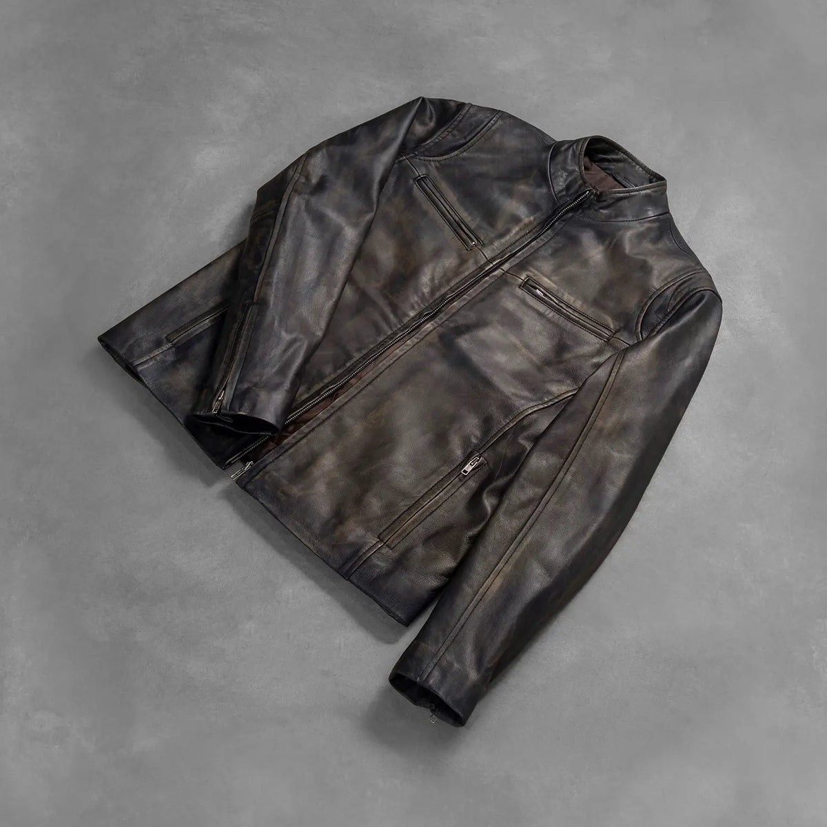 Ionic Nahkainen Biker-takki Miehille – alternate product view 8