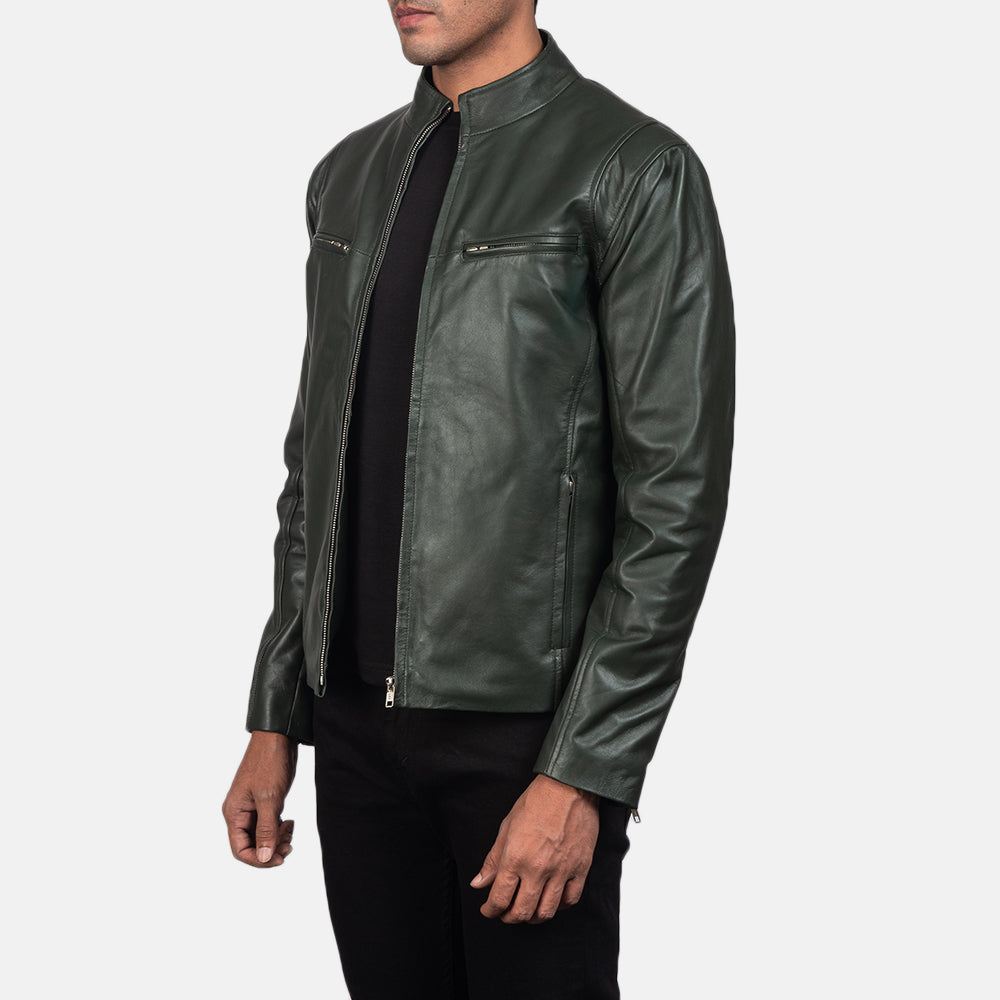 Ionic Nahkainen Biker-takki Miehille – alternate product view 2