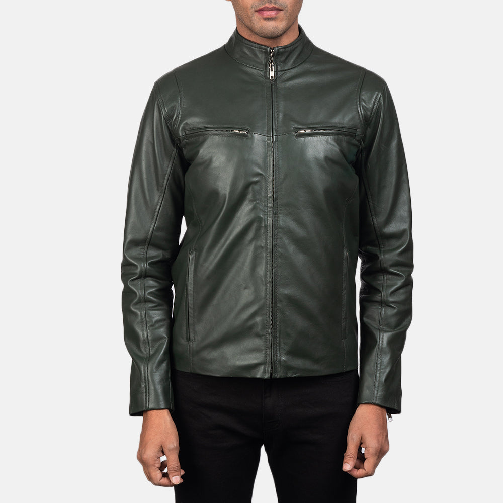 Ionic Nahkainen Biker-takki Miehille – alternate product view 3