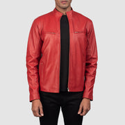 Ionic Nahkainen Biker-takki Miehille – alternate product view 1