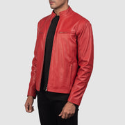 Ionic Nahkainen Biker-takki Miehille – alternate product view 2