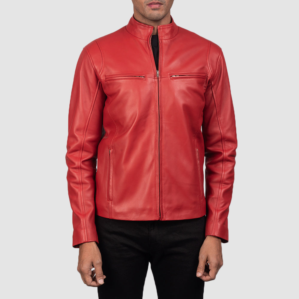 Ionic Nahkainen Biker-takki Miehille – alternate product view 3