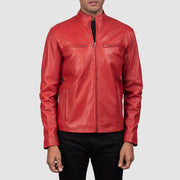 Ionic Nahkainen Biker-takki Miehille – alternate product view 3