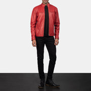 Ionic Nahkainen Biker-takki Miehille – alternate product view 4