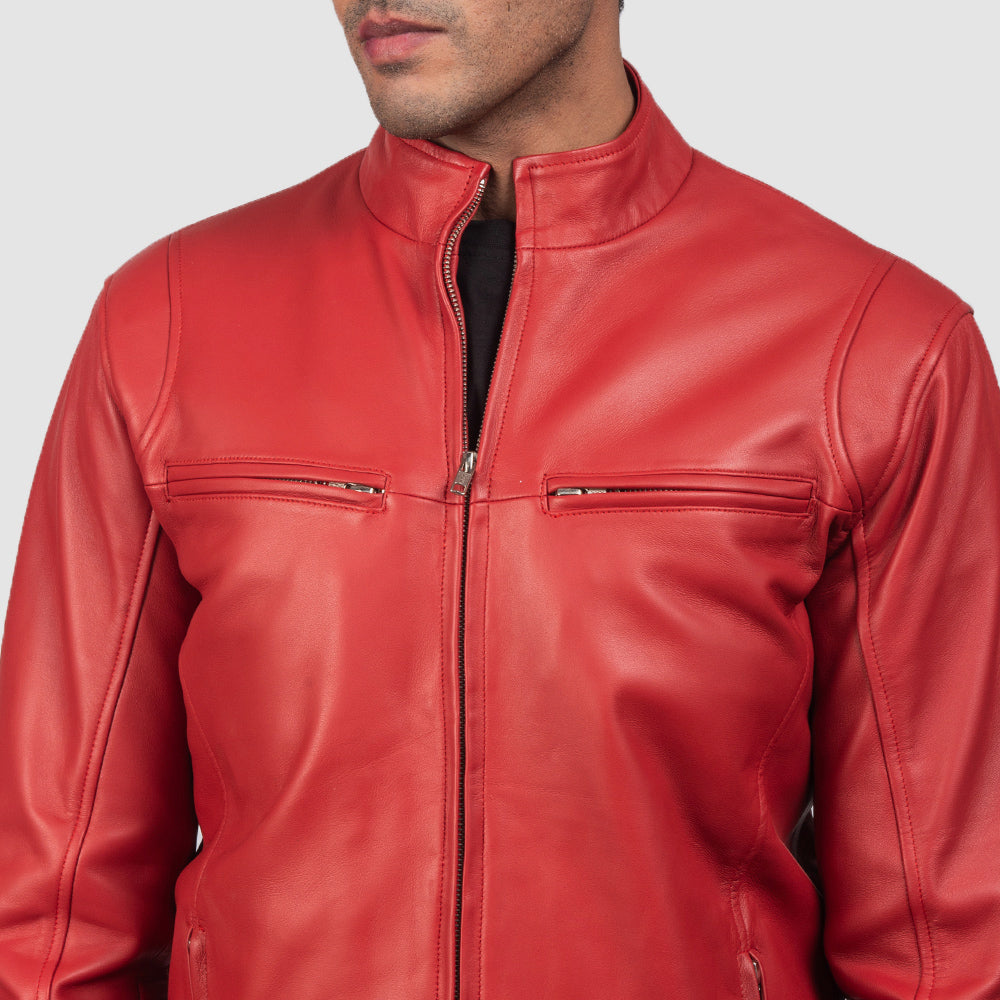 Ionic Nahkainen Biker-takki Miehille – alternate product view 5