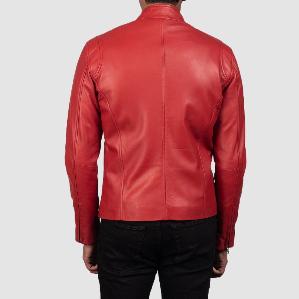 Ionic Nahkainen Biker-takki Miehille – alternate product view 6