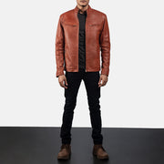Ionic Nahkainen Biker-takki Miehille – alternate product view 3