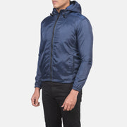 
Blue Nylon Hooded Jacket - Takaa istuvilla olkapäillä ja siistillä helmalla