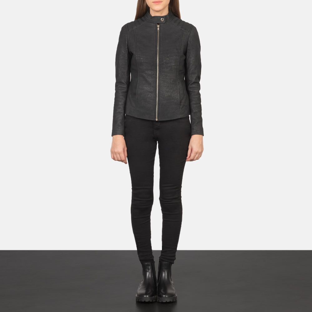 
Kelsee Nahkainen Biker-takki Naisille – alternate product view 3