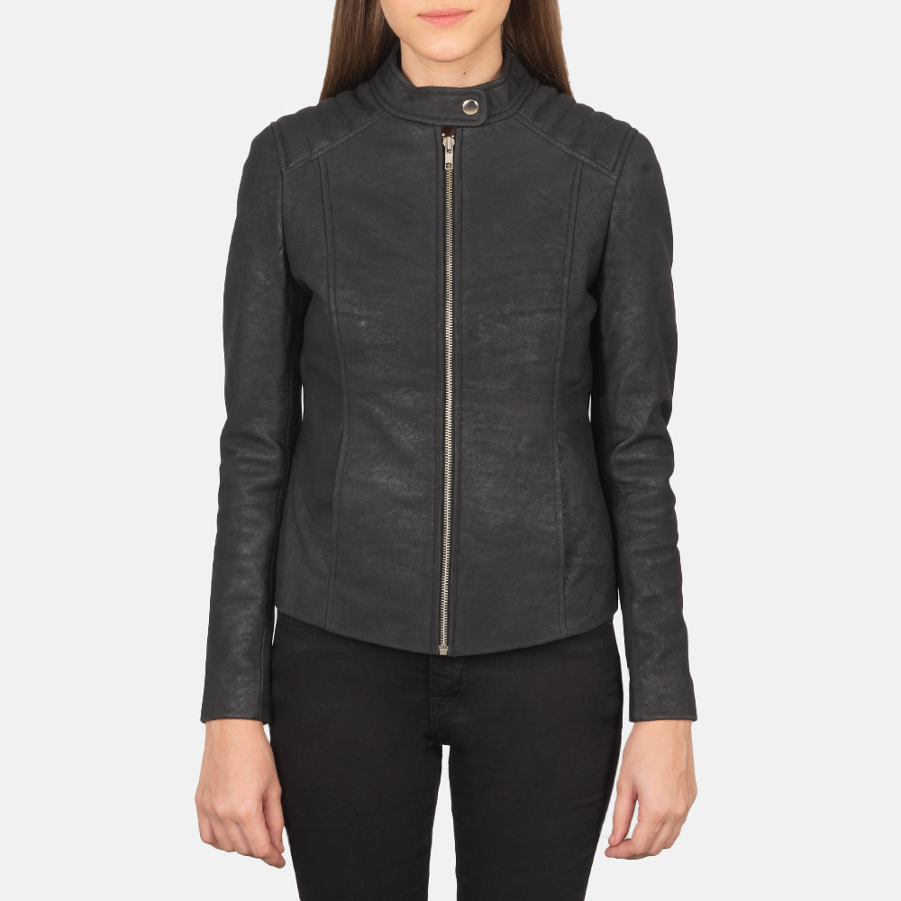 
Kelsee Nahkainen Biker-takki Naisille – alternate product view 4
