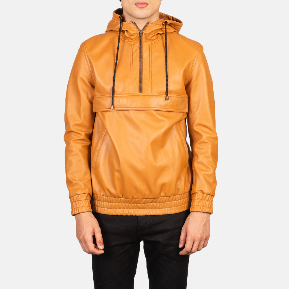 Kenton Hooded Nahkatakki Miehille – alternate product view 1