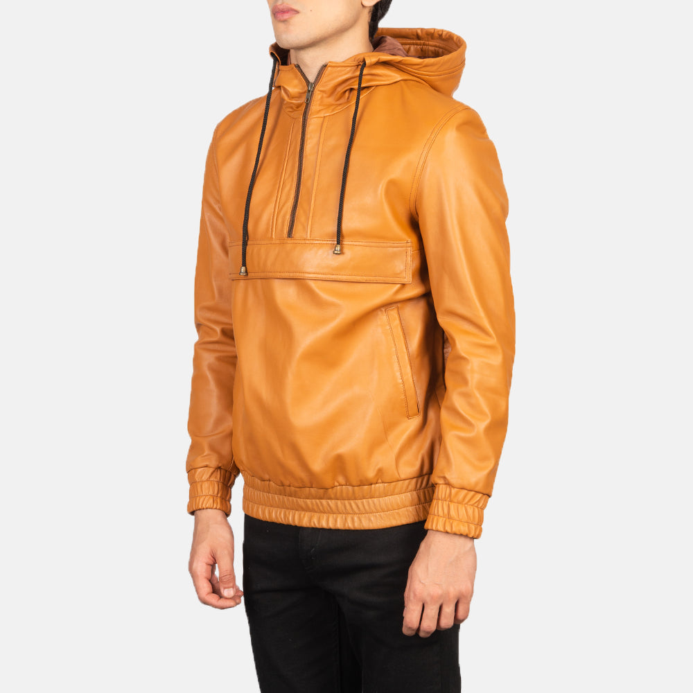 Kenton Hooded Nahkatakki Miehille – alternate product view 2