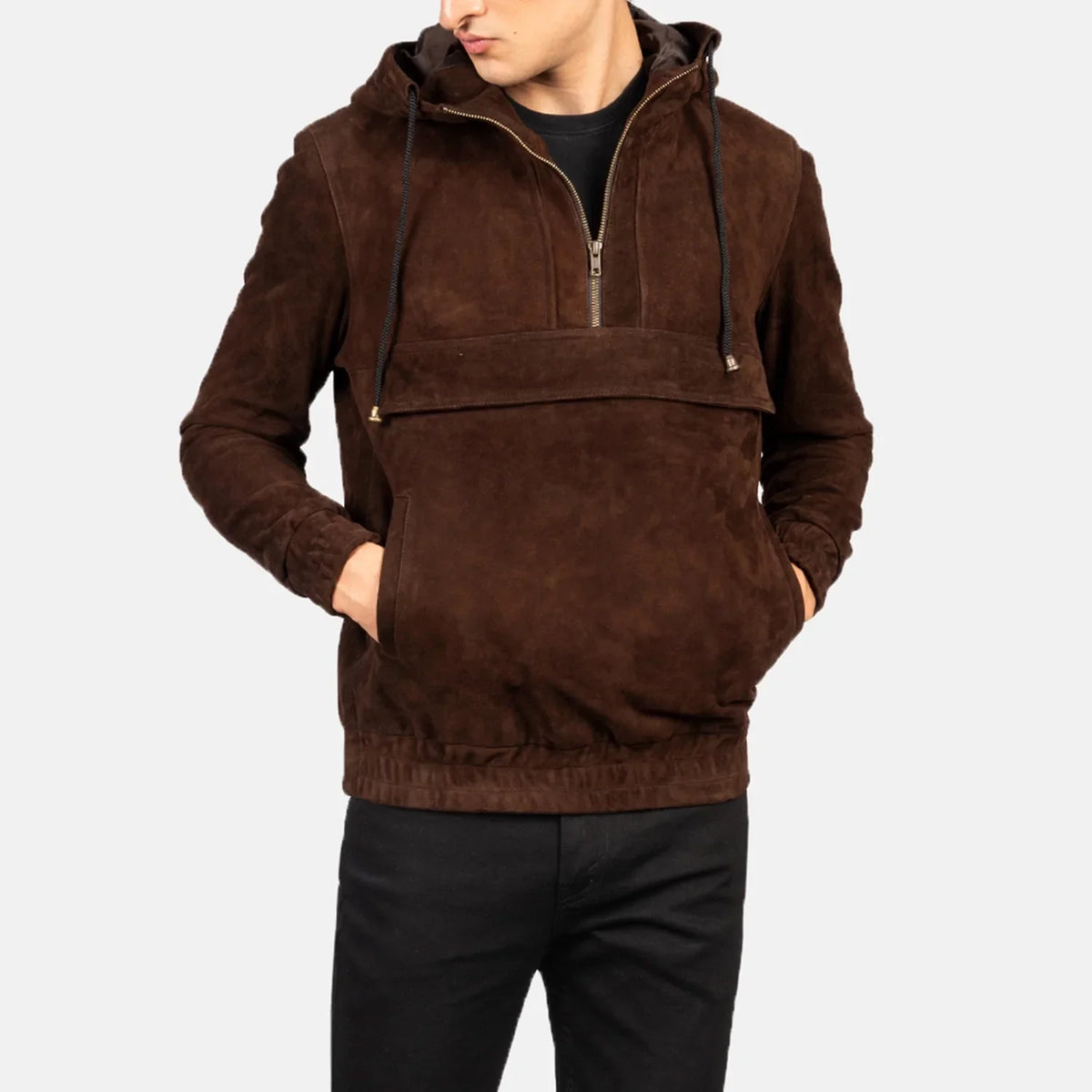 Kenton Hooded Nahkatakki Miehille – alternate product view 1