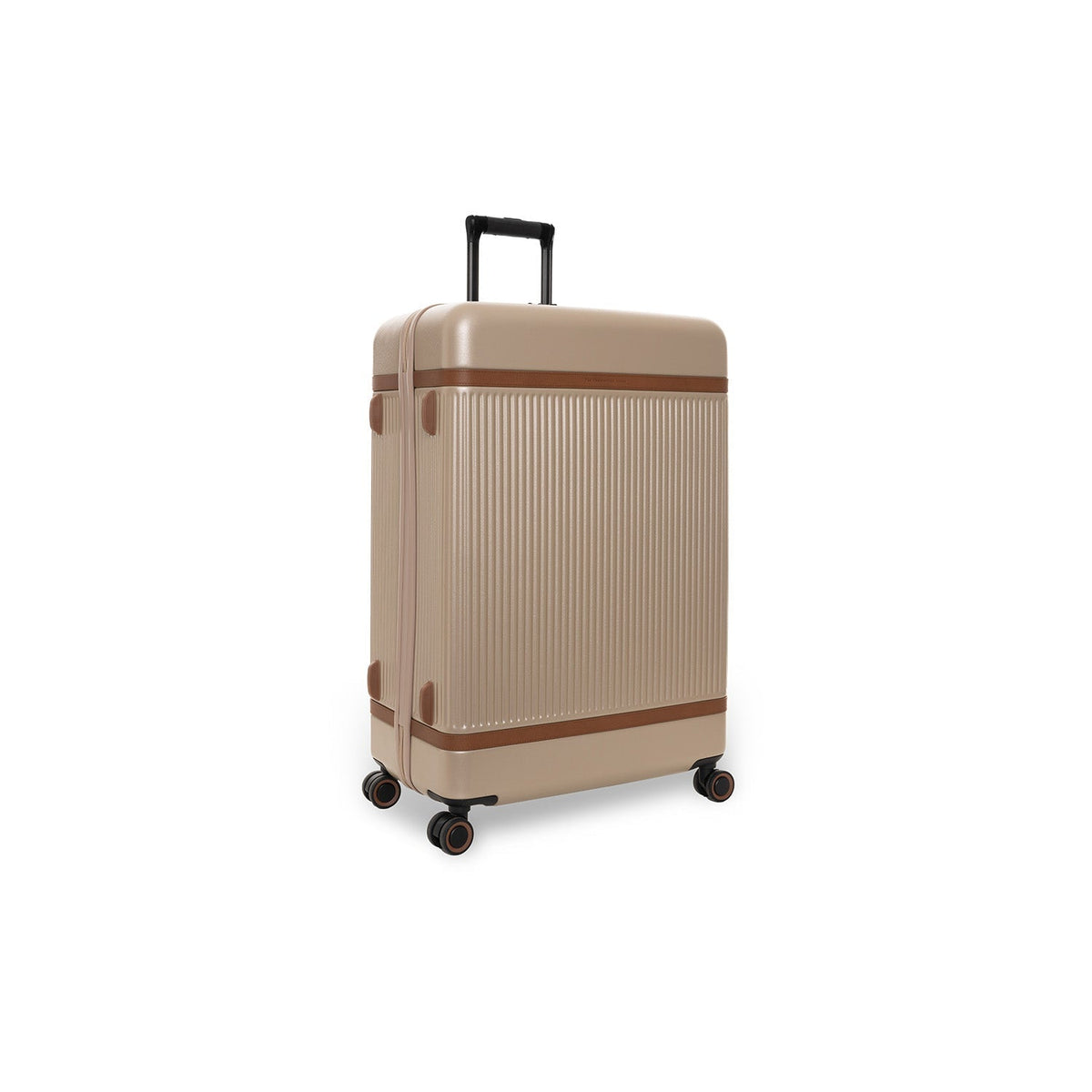 Large Suitcase Zuna Naisille in Classic 100% Full-Grain Leather - Front Profile View &amp; Tailored Silhouette | Buy Online
