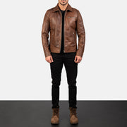 Lavendard Nahkainen Biker-takki Miehille – alternate product view 4