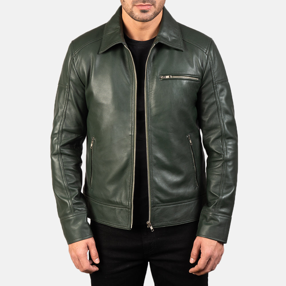 Lavendard Nahkainen Biker-takki Miehille – alternate product view 1