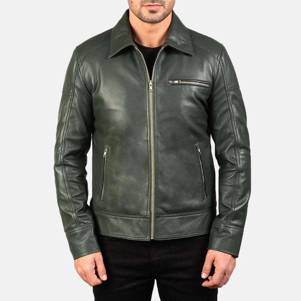 Lavendard Nahkainen Biker-takki Miehille – alternate product view 3