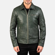 Lavendard Nahkainen Biker-takki Miehille – alternate product view 3