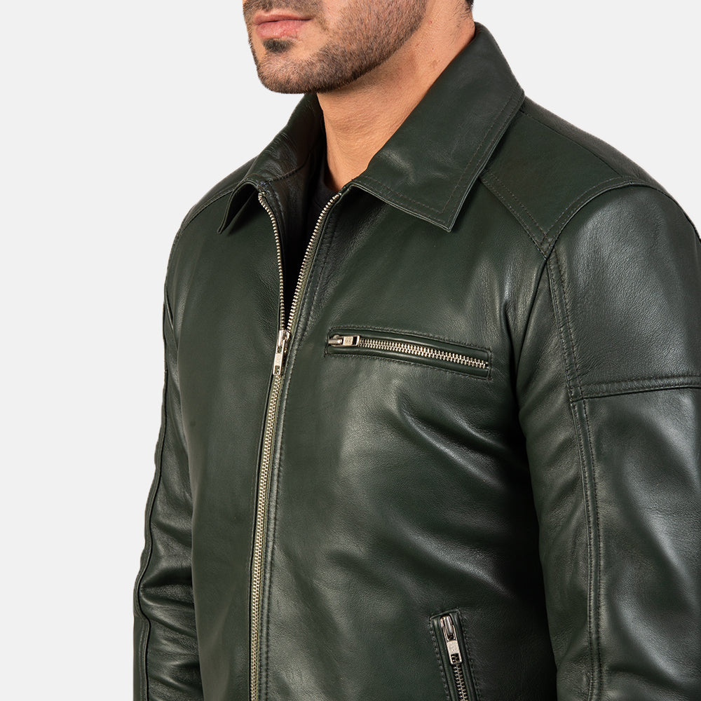Lavendard Nahkainen Biker-takki Miehille – alternate product view 5