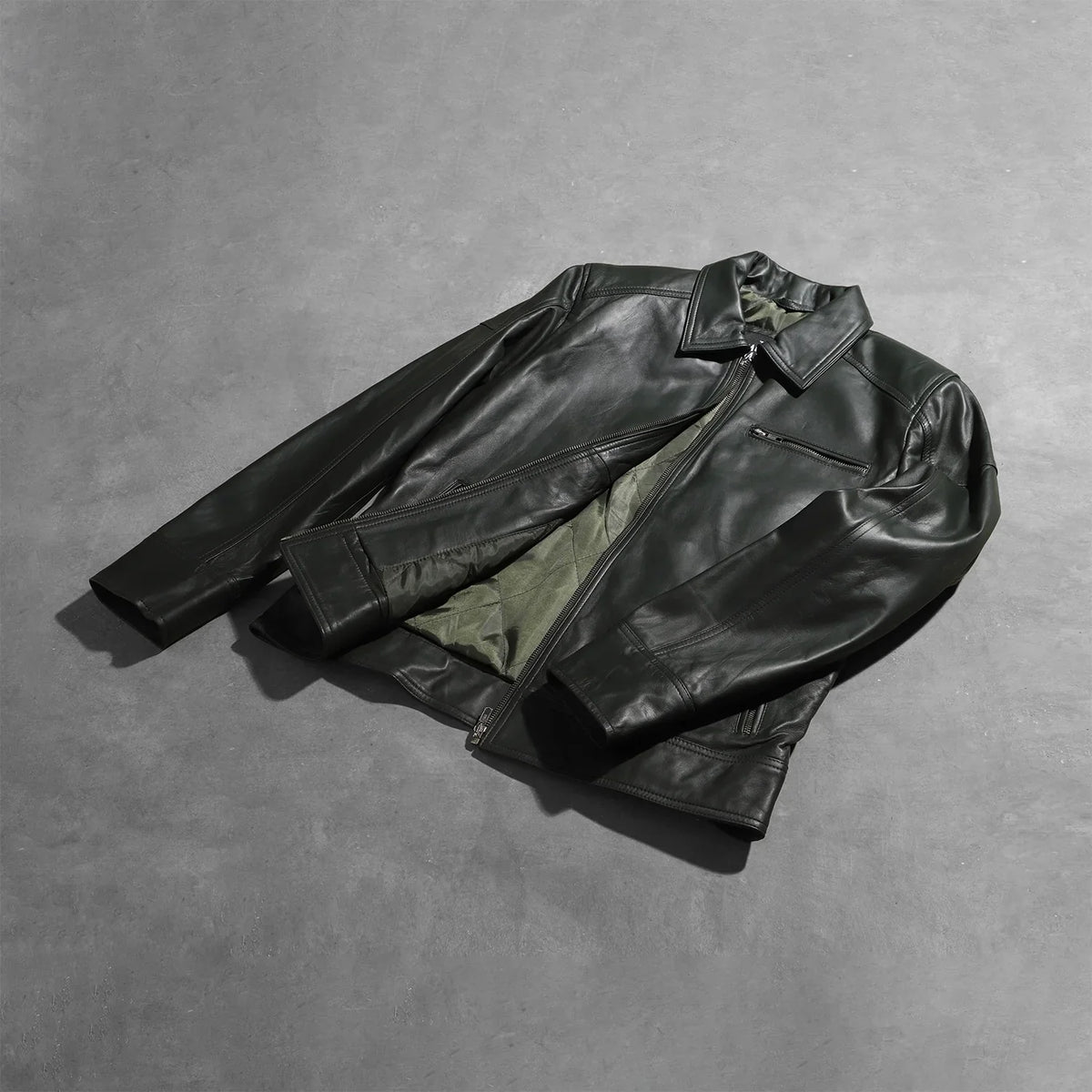 Lavendard Nahkainen Biker-takki Miehille – alternate product view 7