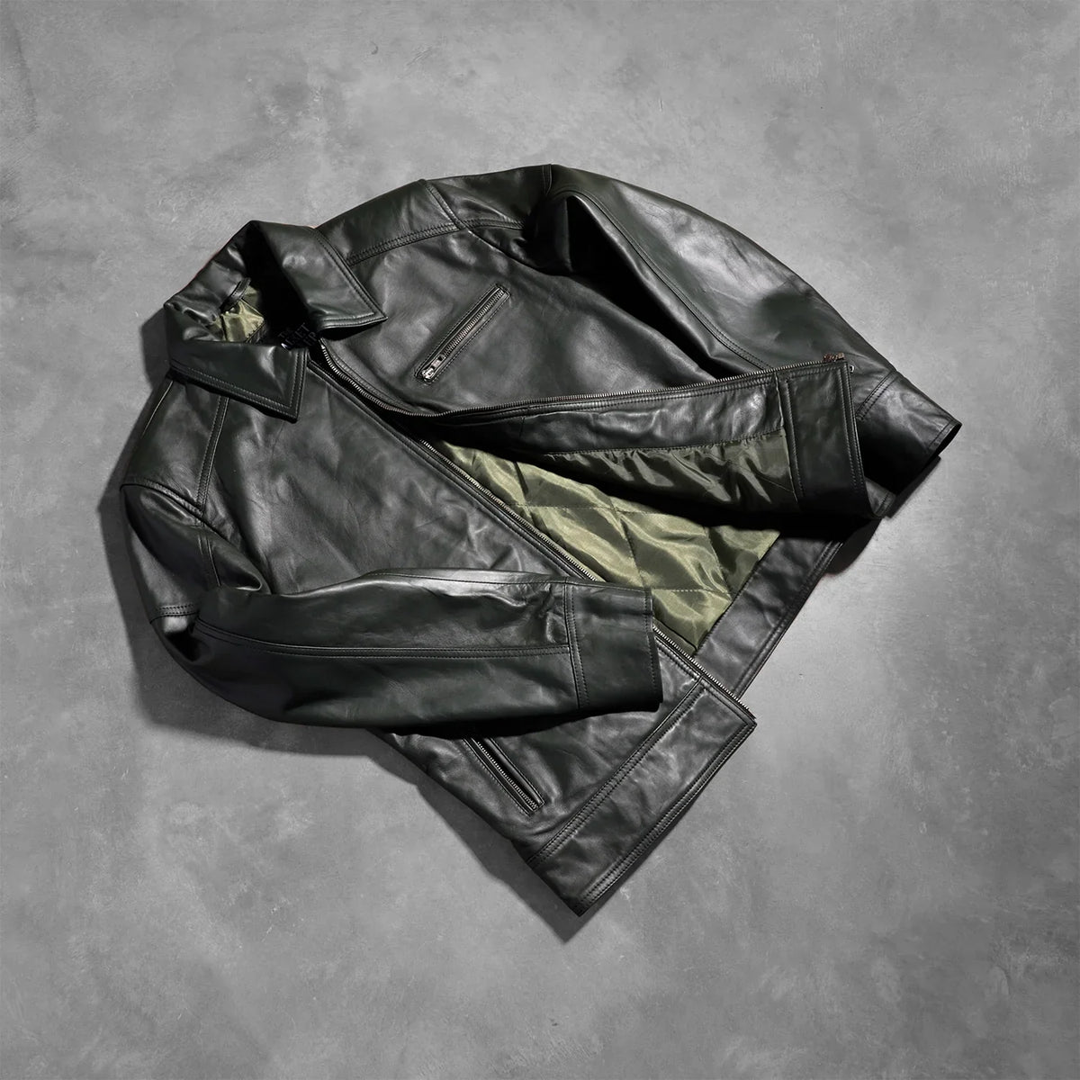 Lavendard Nahkainen Biker-takki Miehille – alternate product view 8