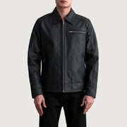 Lavendard Nahkainen Biker-takki Miehille – alternate product view 3