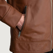 Lavendard Nahkainen Biker-takki Miehille – alternate product view 5