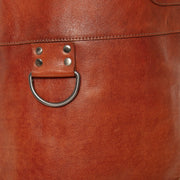 Close-Up Detail of Classic Collar &amp; Heavy-Duty Zipper Hardware on Leather Apron Churrasco Naisille