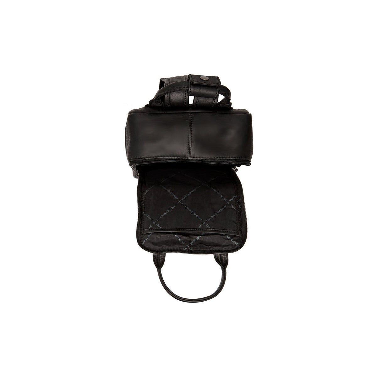 Solid Antique Brass Hardware &amp; Heavy-Duty Dual Zipper Detail on Bellary Full-Grain Leather Backpack Naisille
