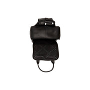 Solid Antique Brass Hardware &amp; Heavy-Duty Dual Zipper Detail on Bellary Full-Grain Leather Backpack Naisille