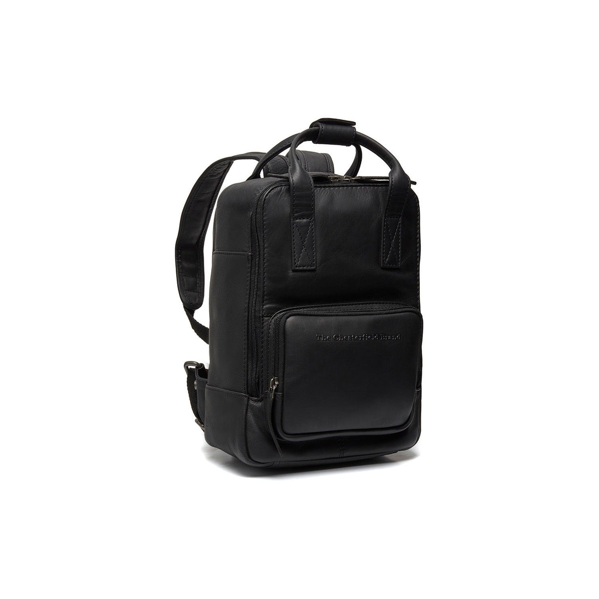 Bellary Full-Grain Leather Backpack Naisille in Classic 100% Full-Grain Leather - Full Exterior Front Profile View | Buy Online