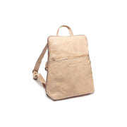 Bern Full-Grain Leather Backpack Naisille in Classic 100% Full-Grain Leather - Full Exterior Front Profile View | Buy Online