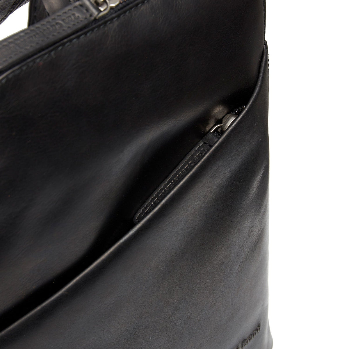 Classic 100% Full-Grain leather Backpack - Rear Perspective Showing Reinforced Leather Straps & Stitching