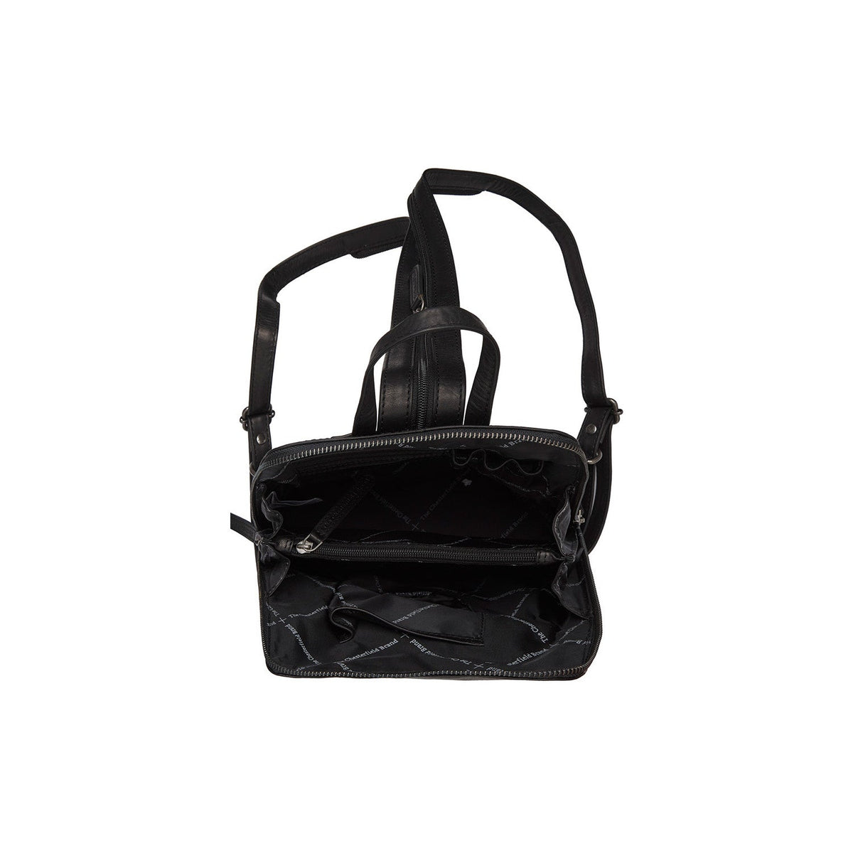 Claire Full-Grain Leather Backpack Naisille - Structured Side Profile Showing Gusset Depth &amp; Expansion Capacity