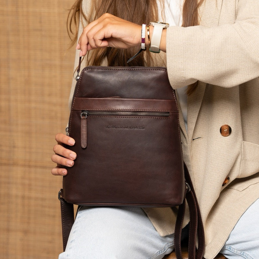 Linford Full-Grain Leather Backpack Naisille – alternate product view 3