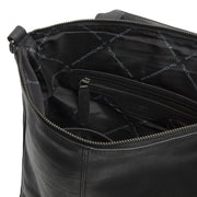 Solid Antique Brass Hardware &amp; Heavy-Duty Dual Zipper Detail on Manchester Full-Grain Leather Backpack Naisille