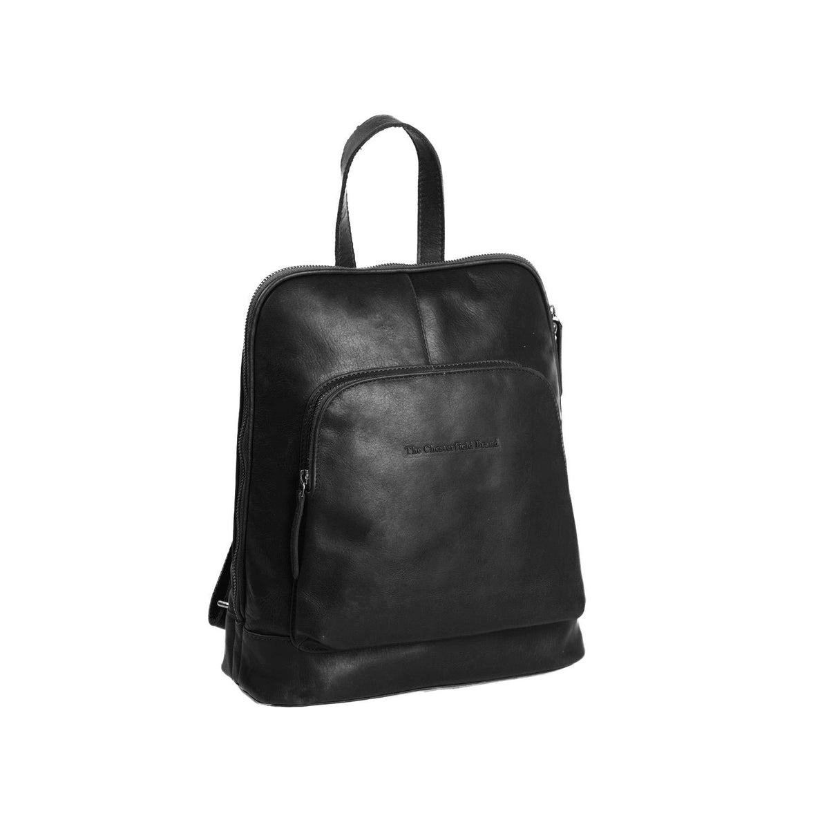 Naomi Full-Grain Leather Backpack Naisille in Classic 100% Full-Grain Leather - Full Exterior Front Profile View | Buy Online