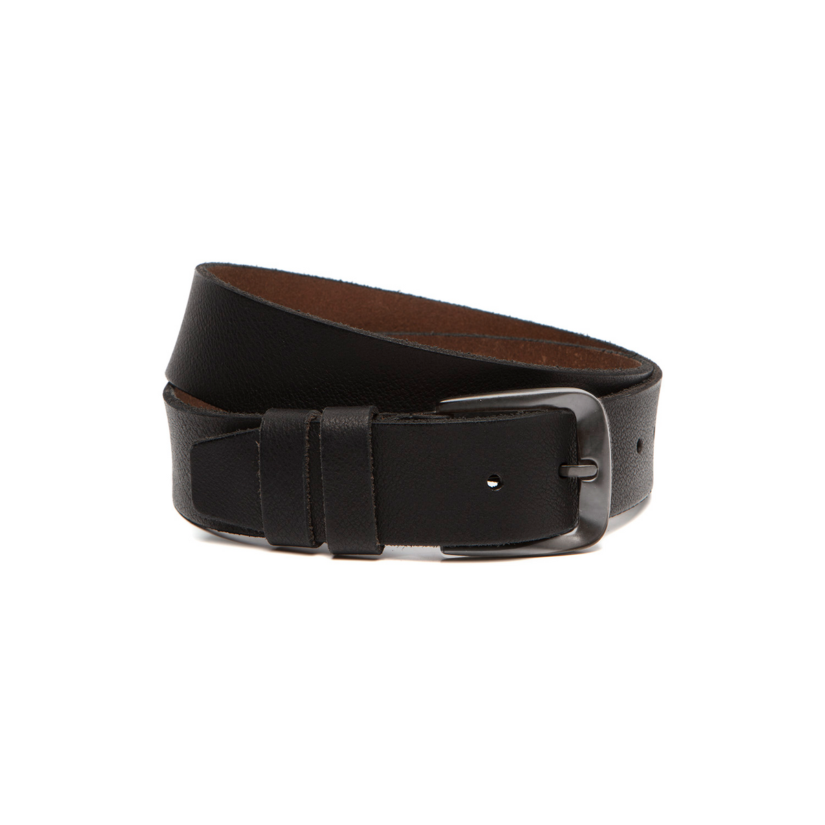 Copper Full-Grain Leather Belt Miehille in Classic 100% Full-Grain Leather - Full Exterior Front Profile View | Buy Online