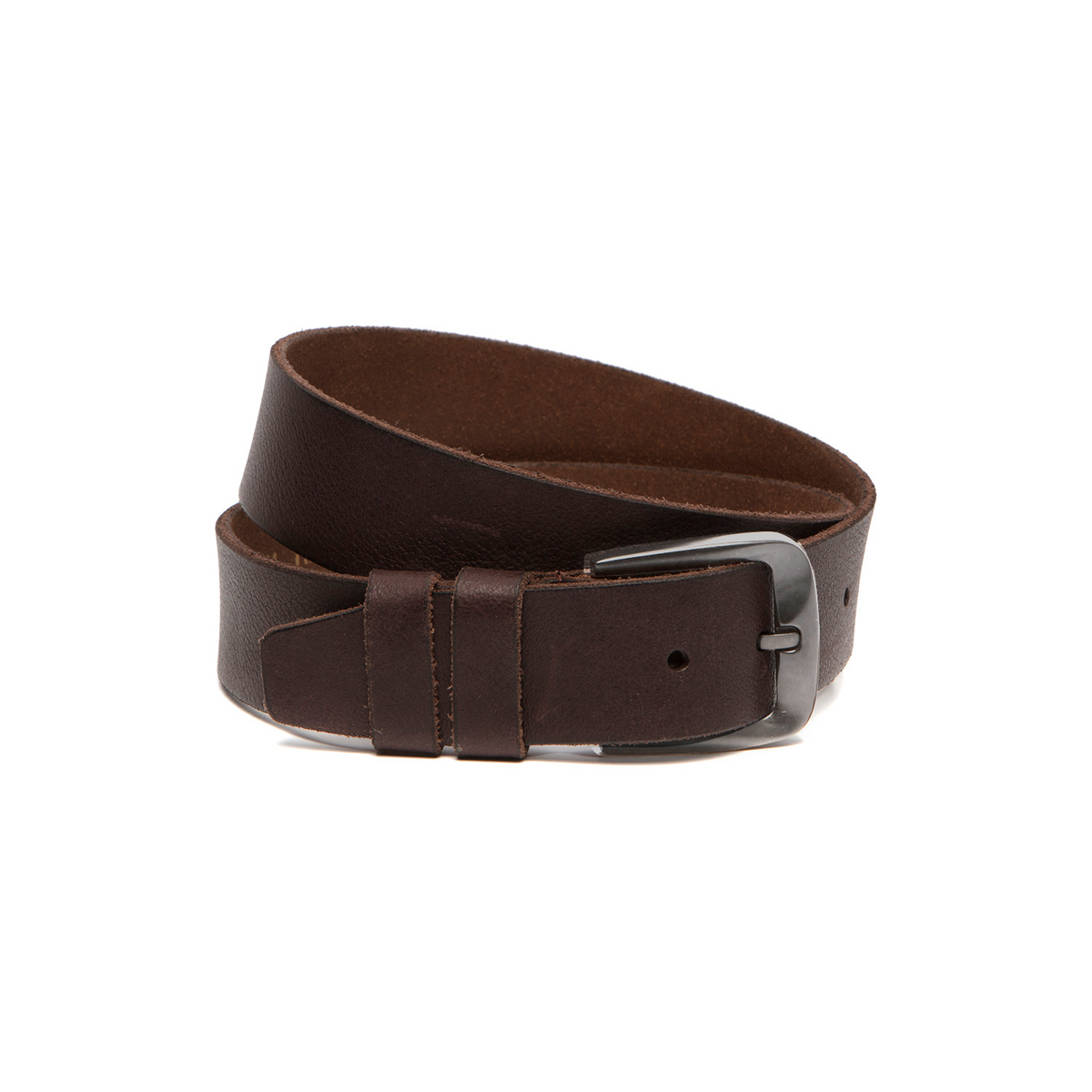 Solid Antique Brass Hardware &amp; Heavy-Duty Dual Zipper Detail on Copper Full-Grain Leather Belt Miehille