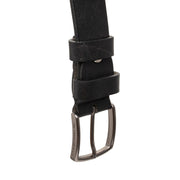 Morrison Full-Grain Leather Belt Miehille - Structured Side Profile Showing Gusset Depth &amp; Expansion Capacity