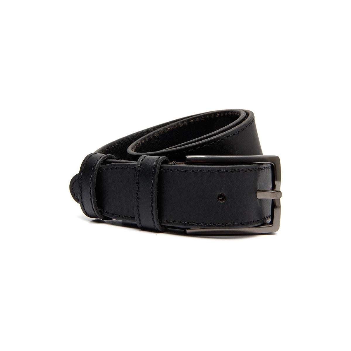 Vaaleanruskeaaro Full-Grain Leather Belt Miehille in Tan 100% Full-Grain Leather - Full Exterior Front Profile View | Buy Online
