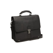 Stuttgart Full-Grain Leather Briefcase Naisille in Classic 100% Full-Grain Leather - Full Exterior Front Profile View | Buy Online