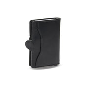 
Classic 100% Full-Grain Leather Card Holder - Takanäkymä vahvistetuilla nahkahihnoilla
