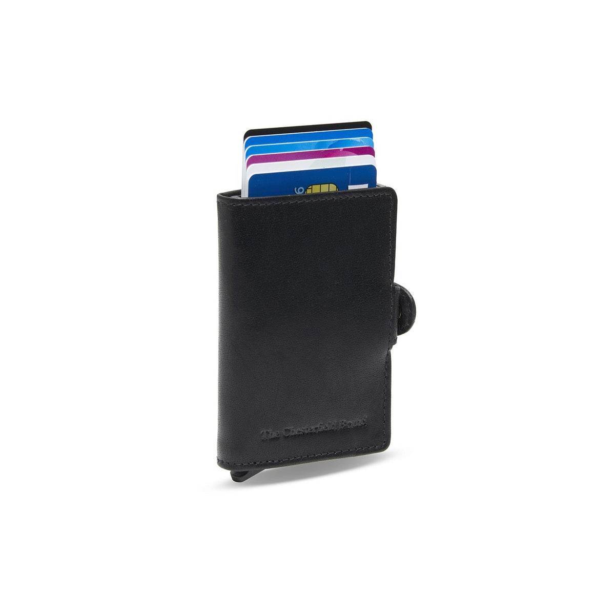 Baldwin Full-Grain Leather Card Holder Naisille in Classic 100% Full-Grain Leather - Full Exterior Front Profile View | Buy Online