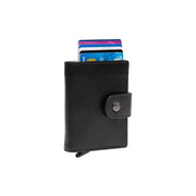 Barrea Full-Grain Leather Card Holder Naisille in Classic 100% Full-Grain Leather - Full Exterior Front Profile View | Buy Online