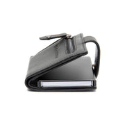 Barrea Full-Grain Leather Card Holder Naisille - Structured Side Profile Showing Gusset Depth &amp; Expansion Capacity
