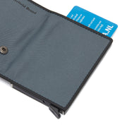Solid Antique Brass Hardware &amp; Heavy-Duty Dual Zipper Detail on Delsbo Full-Grain Leather Card Holder Naisille