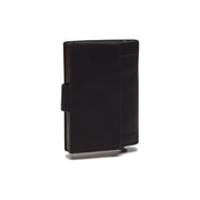 Hannover Full-Grain Leather Card Holder Naisille - Structured Side Profile Showing Gusset Depth &amp; Expansion Capacity